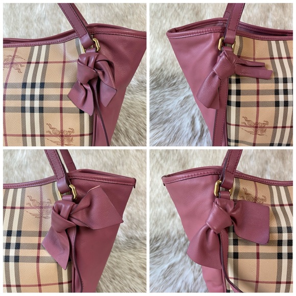 Burberry Haymarket Bows Canter Panel Tote - Picture 4 of 15